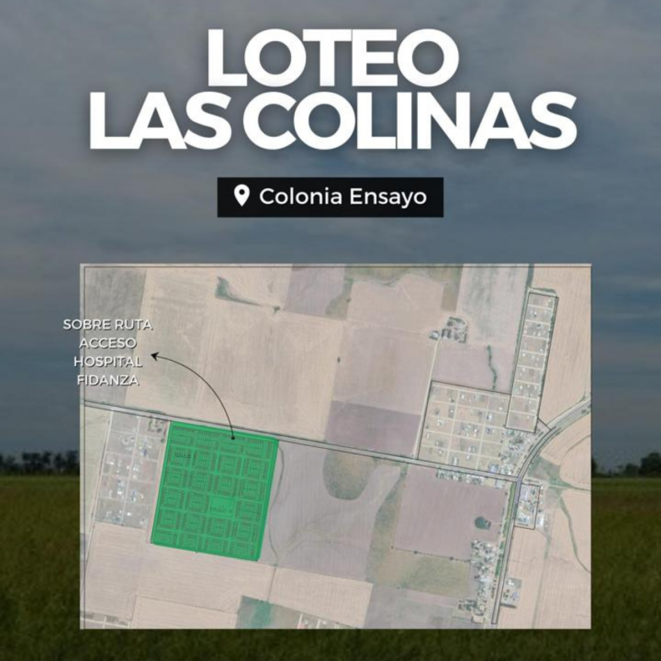 Lotes en Colonia Ensayo - Financiacion sin entrega inicial